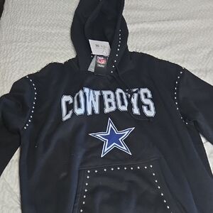 NFL Cowboys Black Hoodie with Blue Star